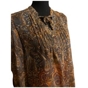 APT 9 70’s Style Paisley Print Blouse